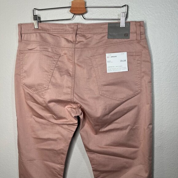 AG Adriano Goldschmied Tellis Modern Slim Airluxe Pink Twill Pants 38x34 - Picture 3 of 9